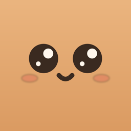 buff, a soft square with big shiny eyes